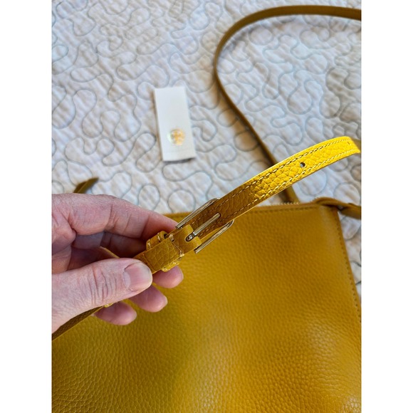 Tory‎ Burch pebbled leather crossbody bag mustard yellow - Picture 5 of 10